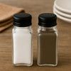 Regent Salt & Pepper Regent Cleopatra Salt & Pepper Glass Shakers With Black Lids 85ml 10305