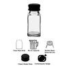 Regent Salt & Pepper Regent Cleopatra Salt & Pepper Glass Shakers With Black Lids 85ml 10305