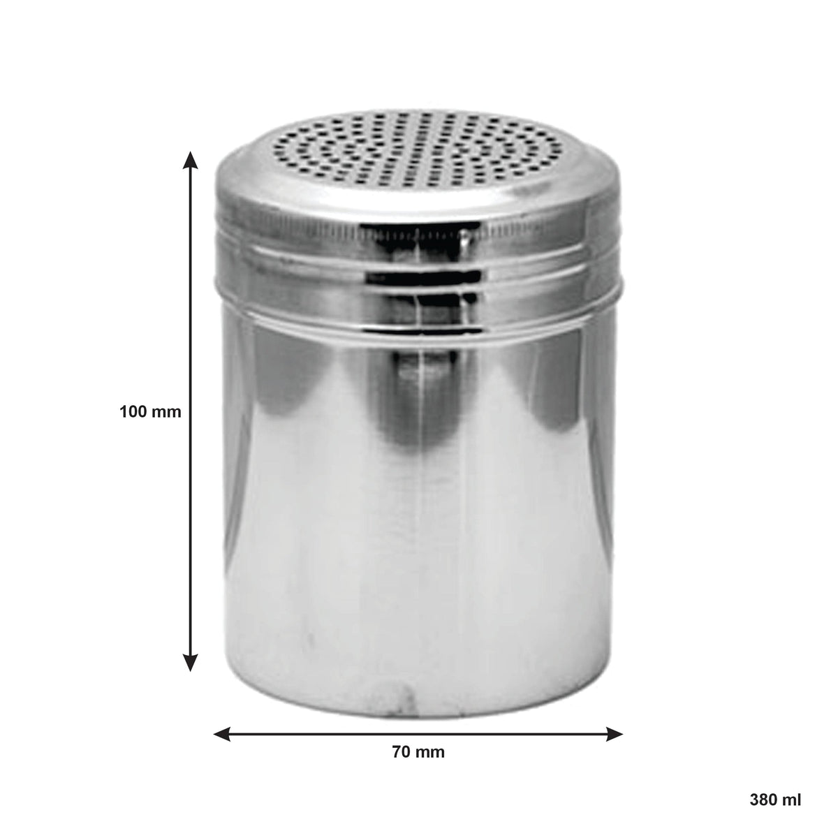 Regent SALT & PEPPER Regent Dredge Salt Shaker Stainless Steel, 380ml (70mm Diax100mm) 30606