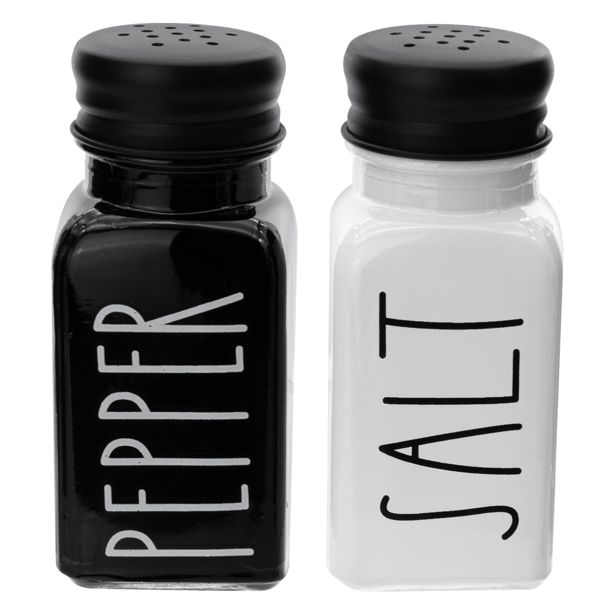 Regent Salt & Pepper Regent Glass Black And White Condiments In A Caddy 5pk Set, 250ml L 85ml 27140