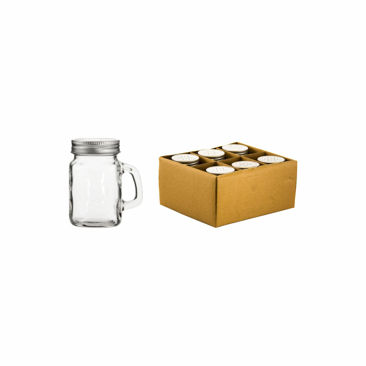 Regent SALT & PEPPER Regent Mini Mason Jar Salt & Pepper Shaker 6 Pack, 140ml 80x73x55mm 27649 (7336067694681)
