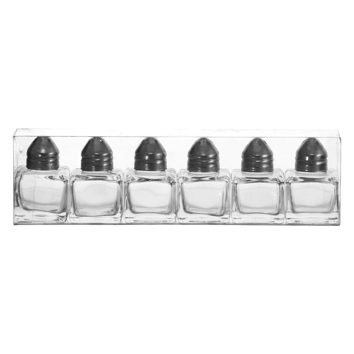 Regent SALT & PEPPER Regent Small Salt & Pepper Glass Shakers In Acetate Box 6 Pack 10ml 48x30x30mm 27111