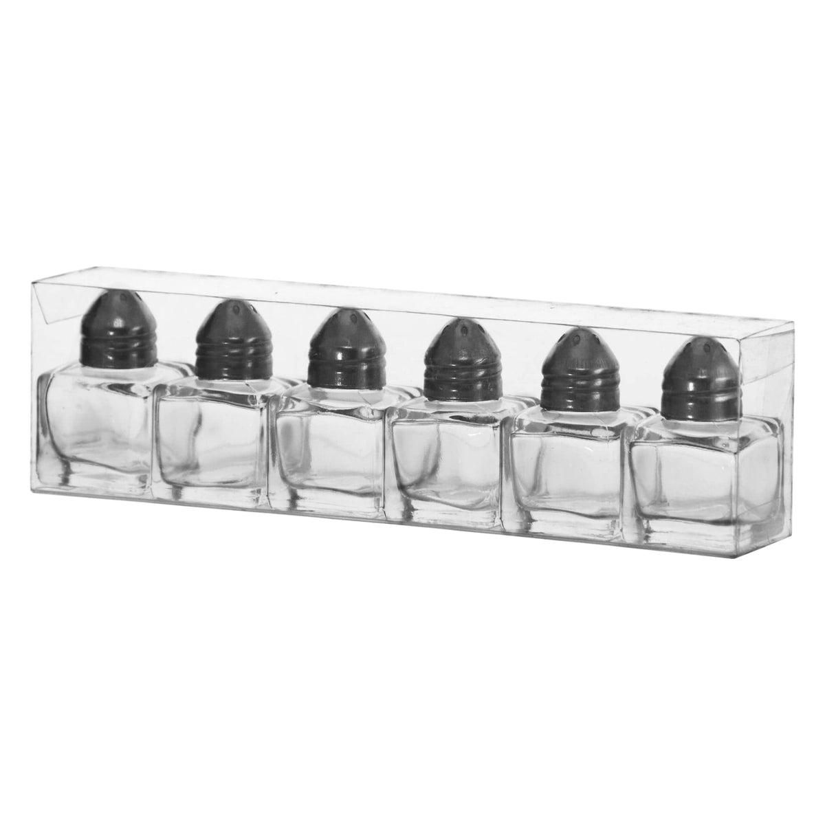 Regent SALT & PEPPER Regent Small Salt & Pepper Glass Shakers In Acetate Box 6 Pack 10ml 48x30x30mm 27111