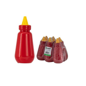 Regent Sauce Bottle Regent Plastic Tear Drop Sauce Bottle Red 6 Pack 250ml 12036 (7336039678041)