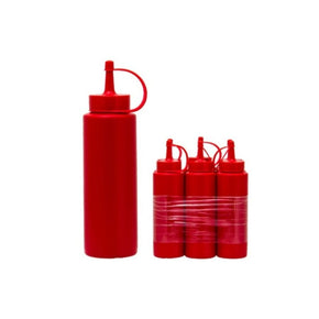 Regent Sauce Bottle Regent Round Plastic Sauce Bottle Red 6 Pack 250ml 1210 (7336040824921)