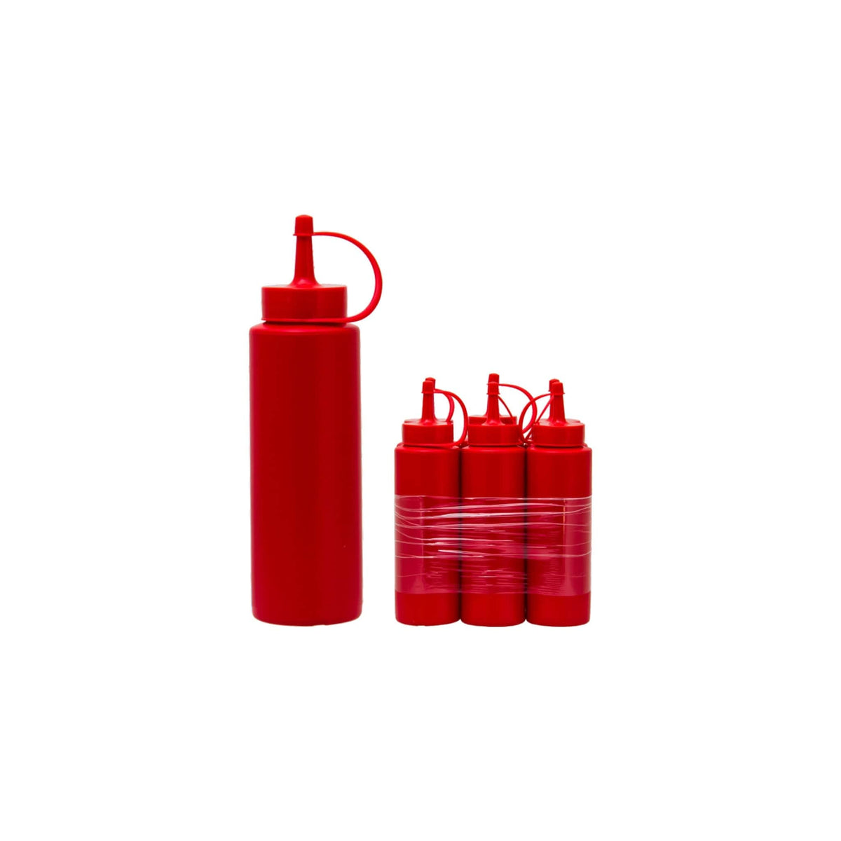 Regent Sauce Bottle Regent Round Plastic Sauce Bottle Red 6 Pack 250ml 1210 (7336040824921)