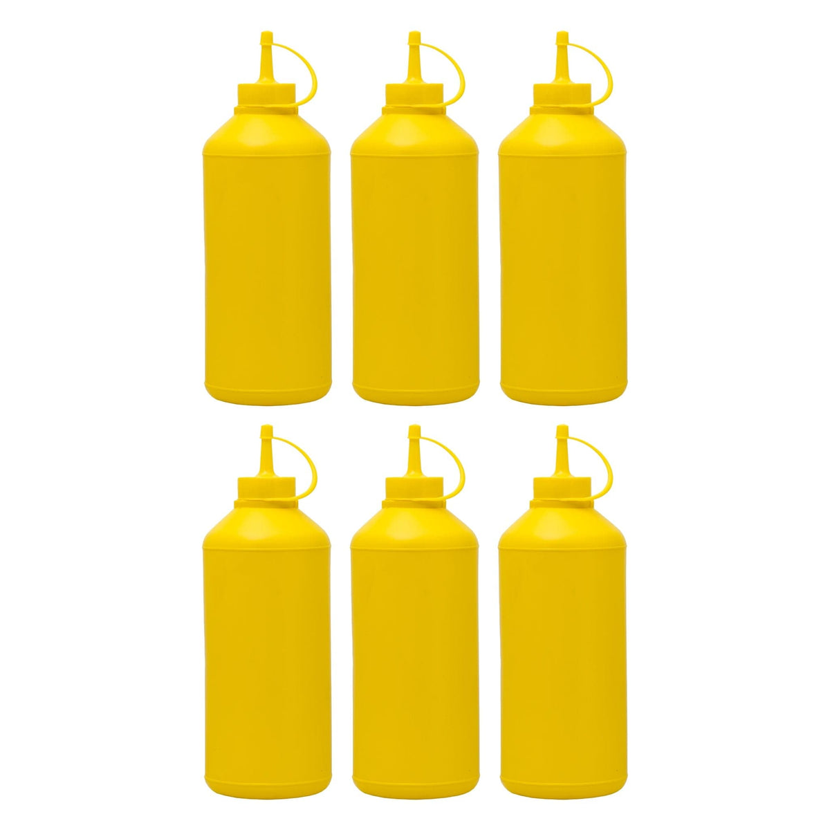 Regent Sauce Bottle Regent Round Plastic Sauce Bottle Yellow 6 Pack 12113