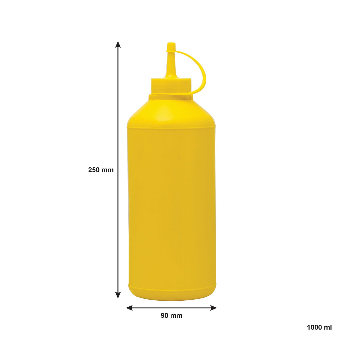 Regent Sauce Bottle Regent Round Plastic Sauce Bottle Yellow 6 Pack 12113