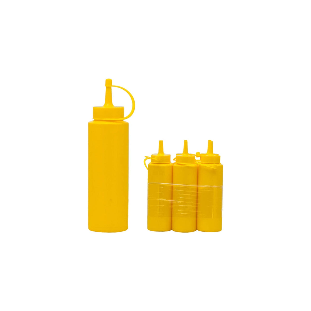 Regent Sauce Bottle Regent Round Plastic Sauce Bottle Yellow 6 Pack 250ml 12109 (7336041513049)