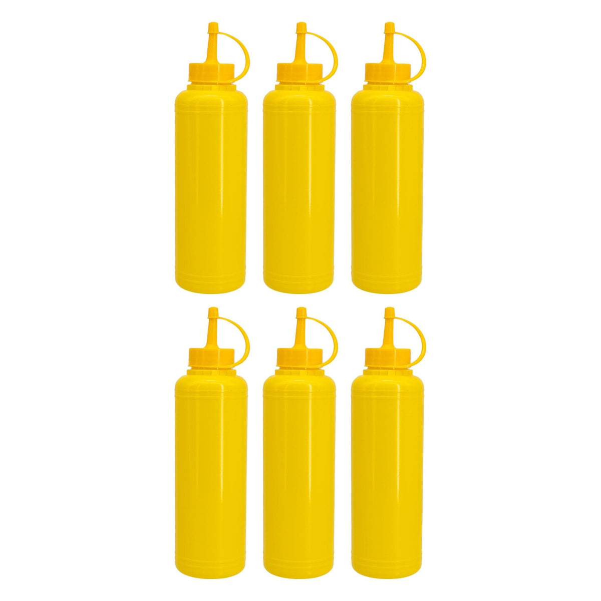 Regent Sauce Bottle Regent Round Plastic Sauce Bottle Yellow 6 Pack 500ml 12016