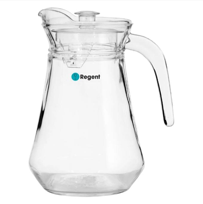Regent Water Jug Regent Glass Water Jug With Clear Lid 1.3lt 10367 (7813695570009)