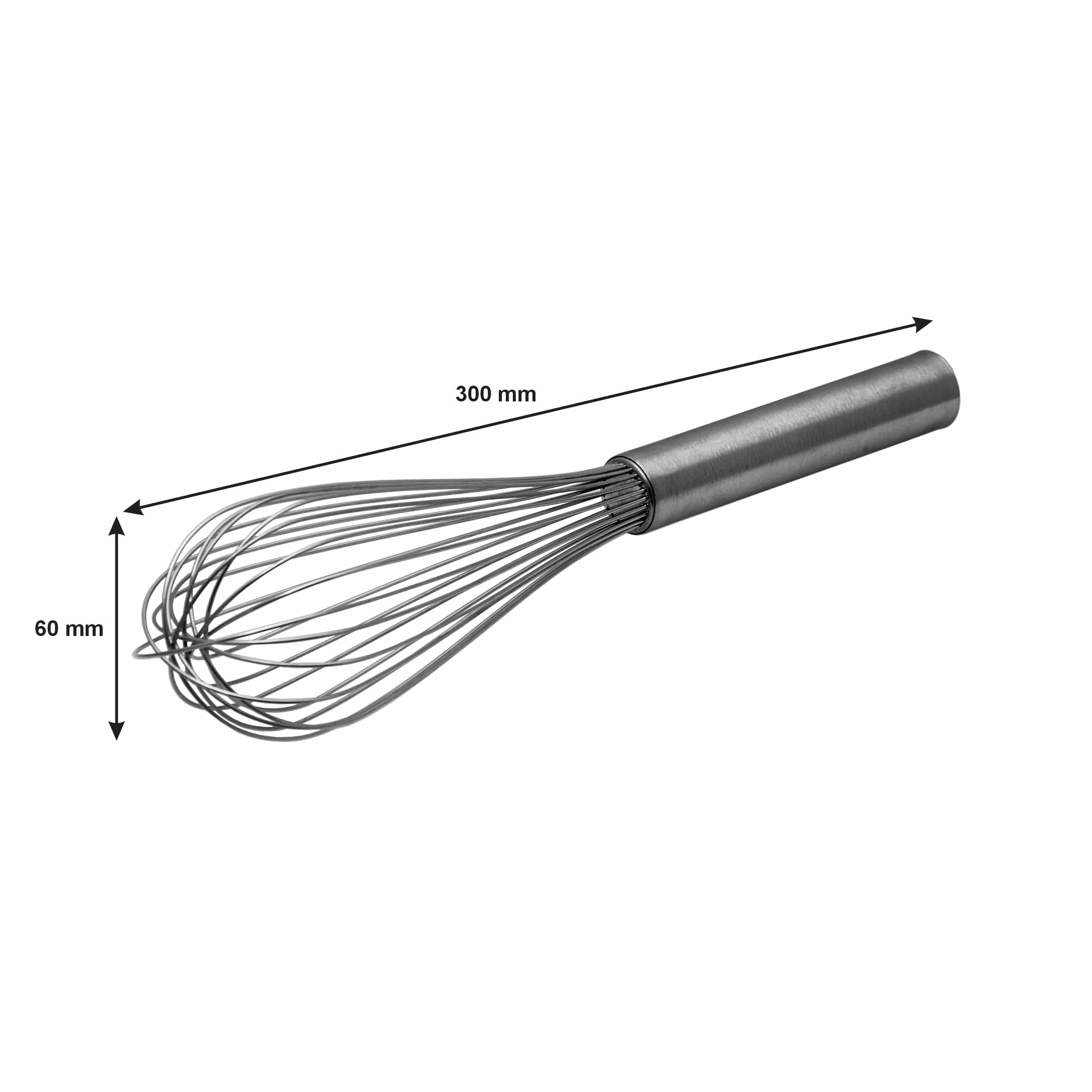 Regent Whisk Regent Bakeware Piano Whisk 8 Wire Stainless Steel, (300x60mm) 30139