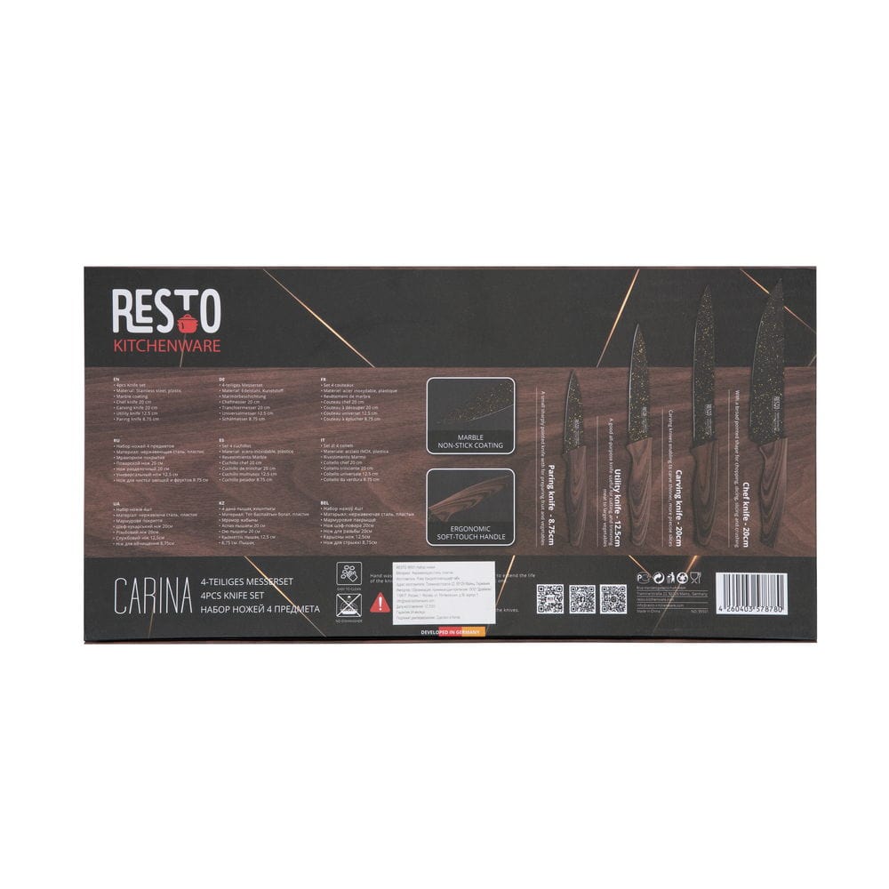 Resto CUTLERY Resto Carina Knife set 4pcs 95501 (7287974821977)