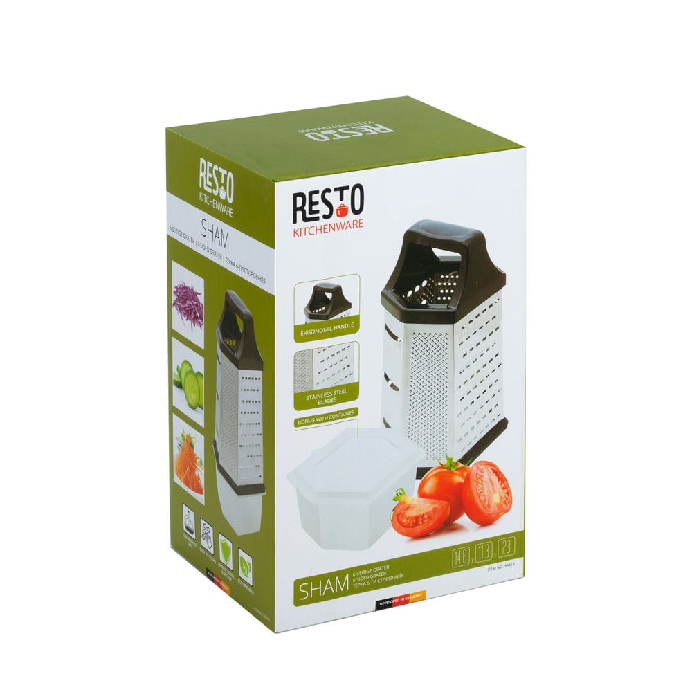 Resto Knife Resto Sham Grater with container 6 sides 95413 (7287992352857)