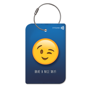 Retreev luggage tags Retreev Smart Tag - Emoji Wink (7395491348569)