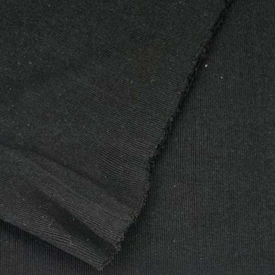 RIBBING Dress Fabric Black Tracksuit Ribbing 40CM (7889115283545)