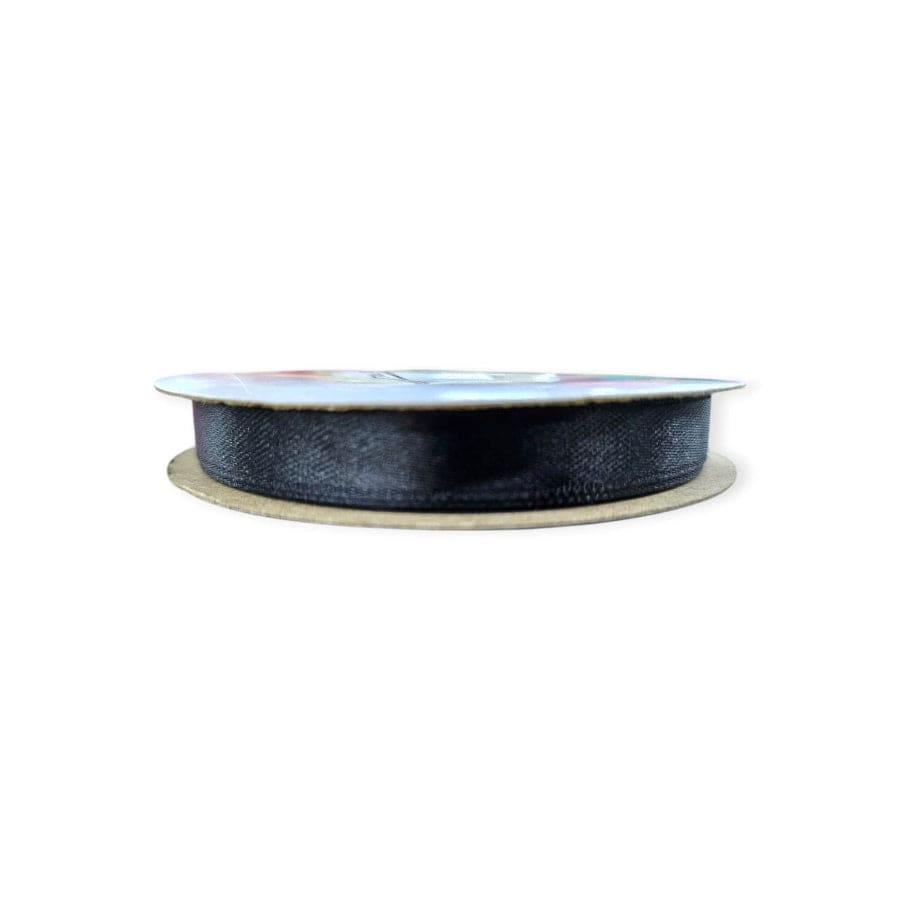 RIBBONS Habby Black Satin Ribbon 10mm