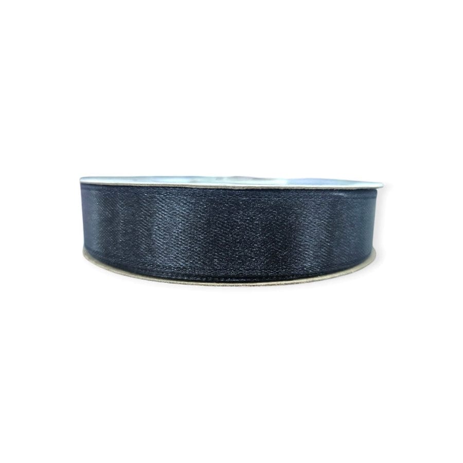 RIBBONS Habby Black Satin Ribbon 15mm