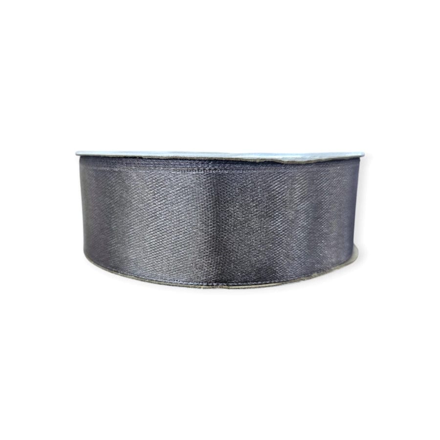 RIBBONS Habby DK Grey Satin Ribbon 25mm