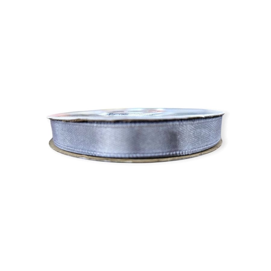 RIBBONS Habby LT Grey Satin Ribbon 10mm