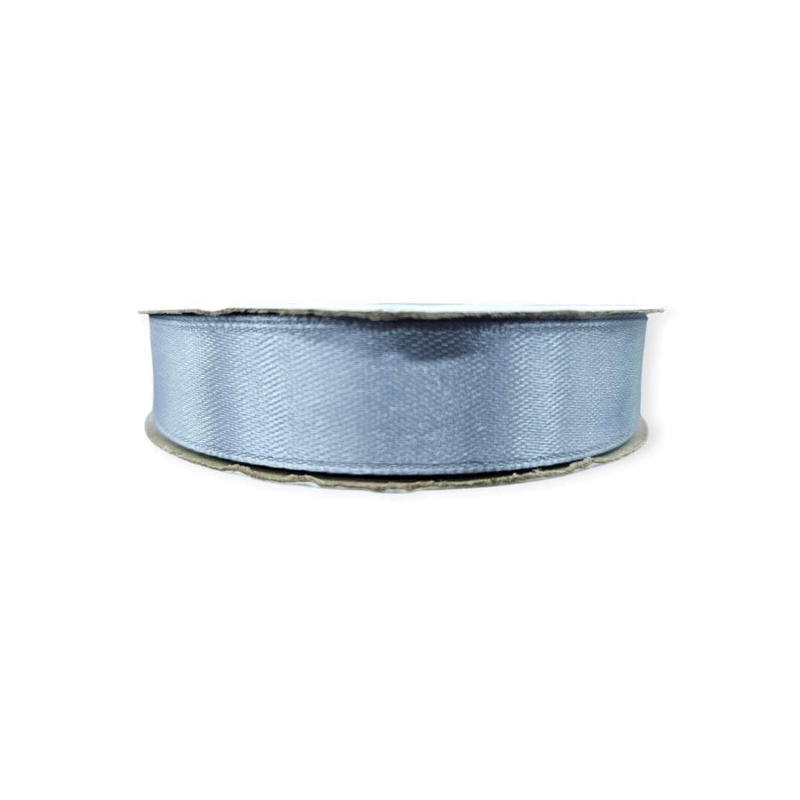 RIBBONS Habby LT Grey Satin Ribbon 15mm