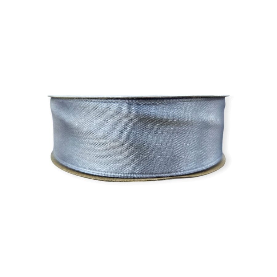 RIBBONS Habby LT Grey Satin Ribbon 25mm