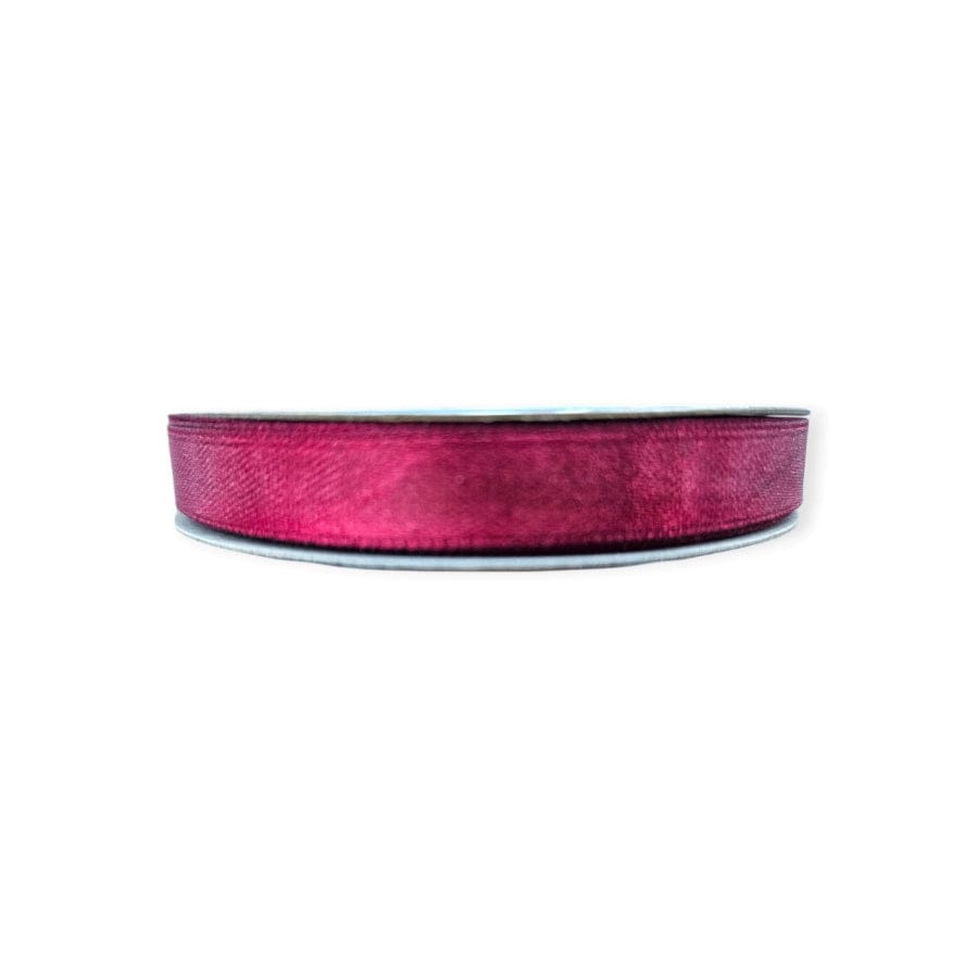 RIBBONS Habby Maroon Satin Ribbon 10mm