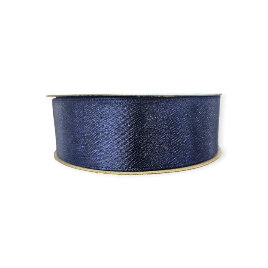 RIBBONS Habby Navy Satin Ribbon 25mm