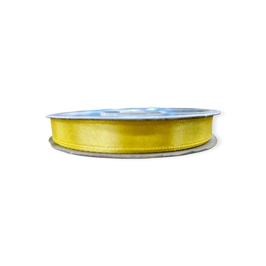 RIBBONS Habby Yellow Satin Ribbon 10mm