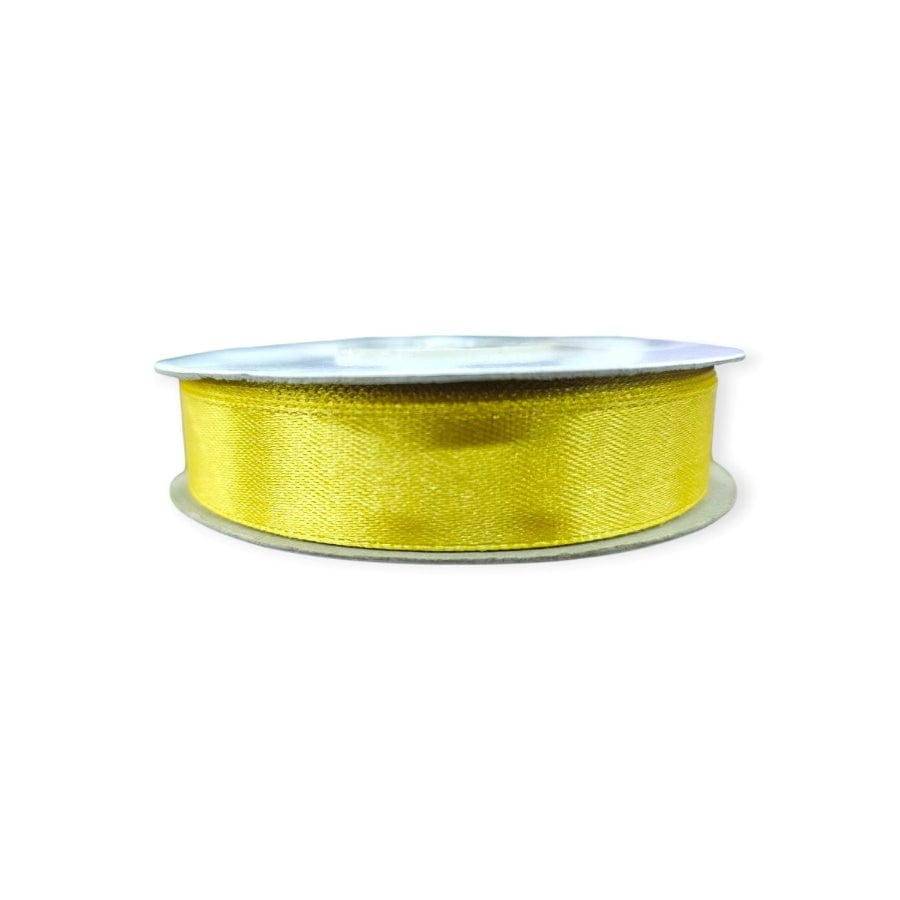 RIBBONS Habby Yellow Satin Ribbon 15mm