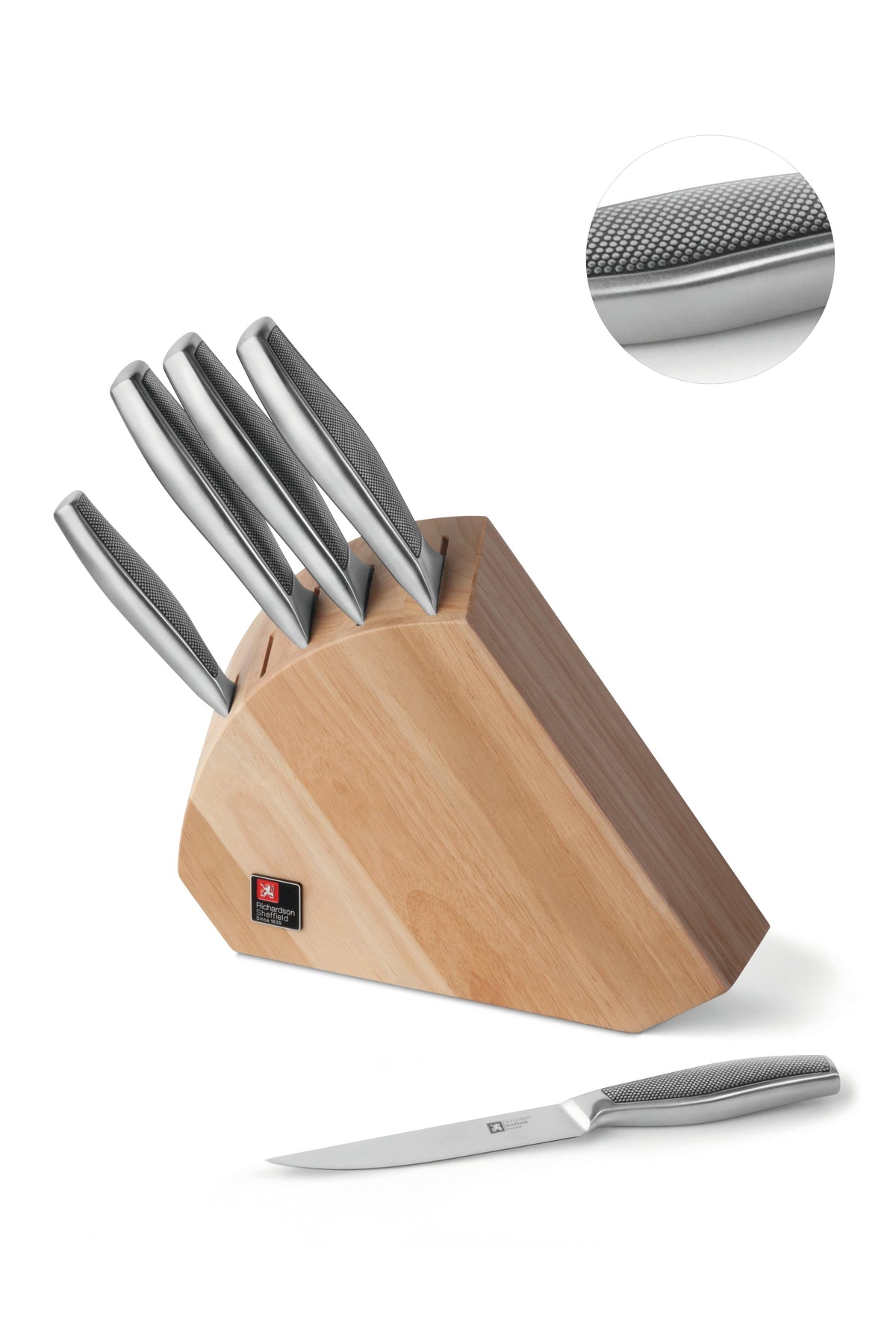 Richardson Sheffield Knife Richardson Sheffield Sense 5 Piece Knife Set Wooden Block R16600K439K20 (4789401780313)