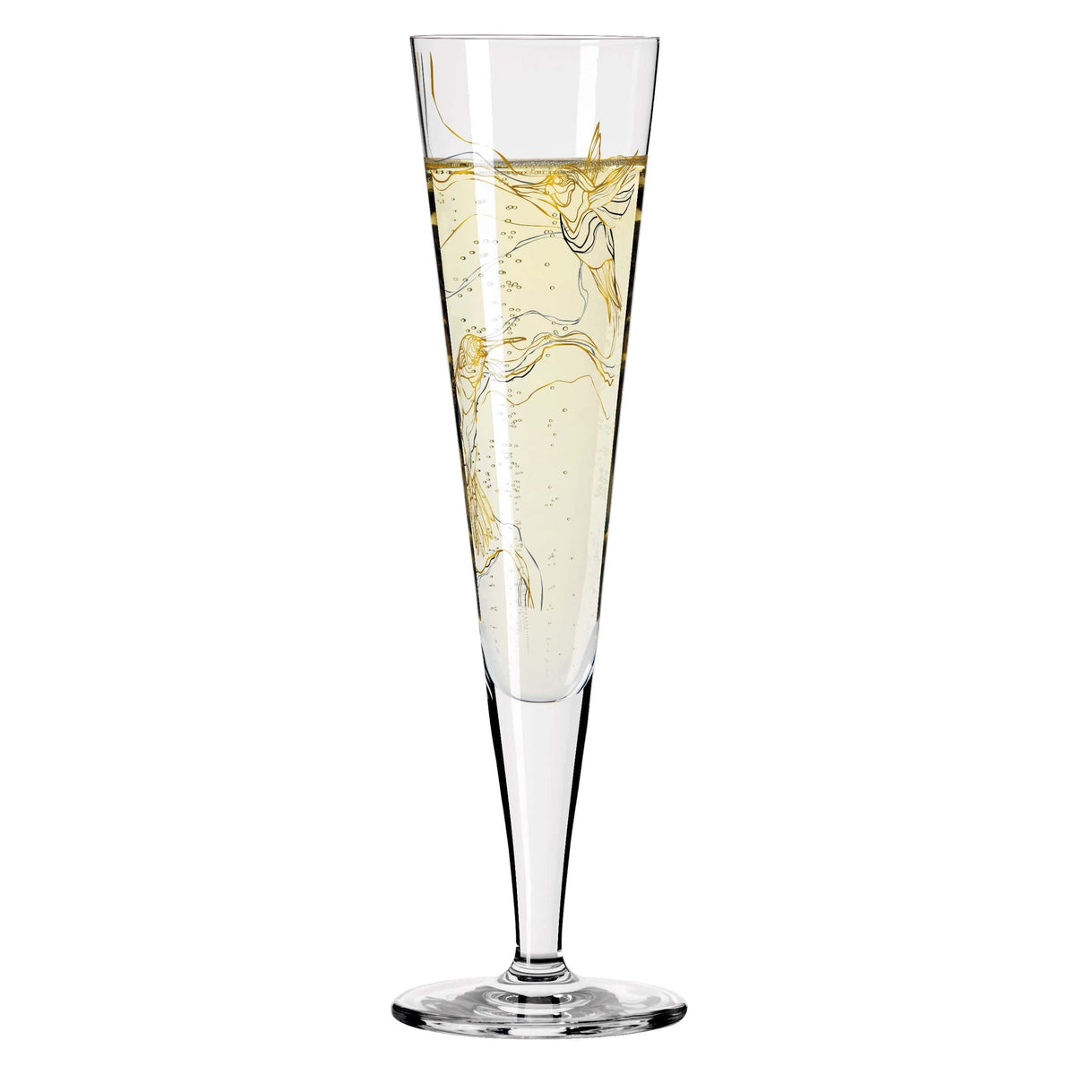Ritzenhoff Glasses Ritzenhoff Gold Night Champagne Glass Benzoni 200ml 1078278 (7390428889177)