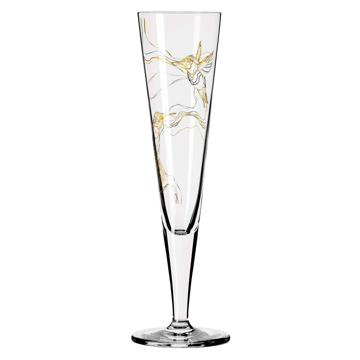 Ritzenhoff Glasses Ritzenhoff Gold Night Champagne Glass Benzoni 200ml 1078278 (7390428889177)