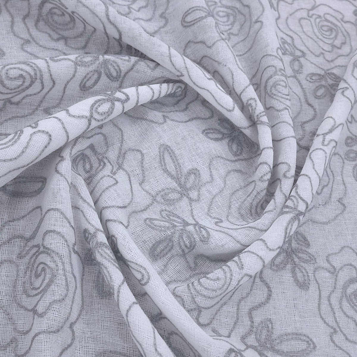 RIVER FABRICS SHEER VOILE Dark Grey 40x40 cm Fabric Lantana Sheer 280 cm