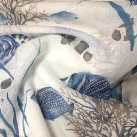RIVER FABRICS SHEER VOILE Oceano Marine Sheer OCE2 280 cm (7811618046041)