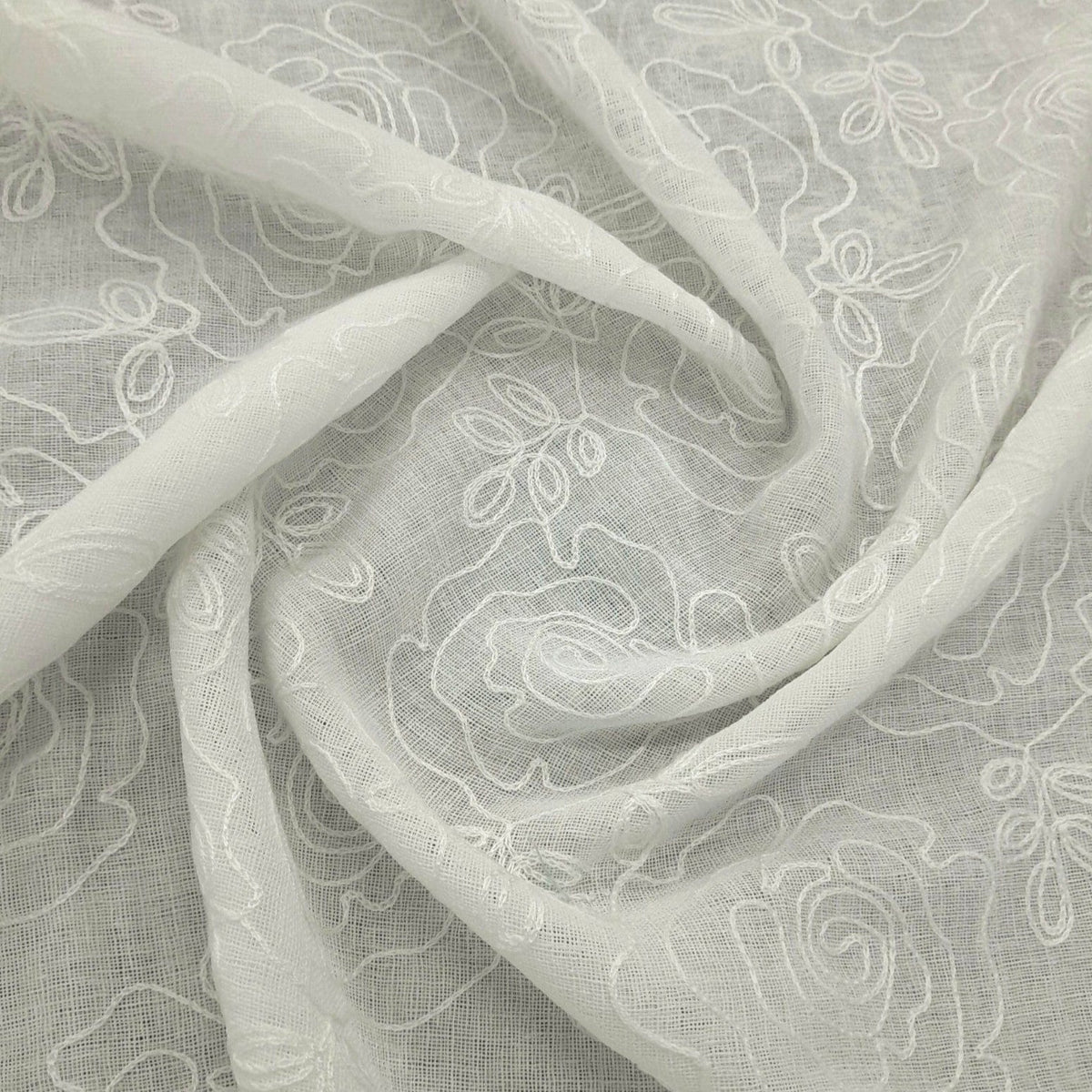 RIVER FABRICS SHEER VOILE White Fabric Lantana Sheer 280 cm