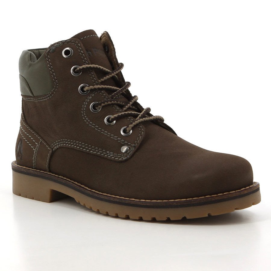 Hush Puppies Wrangle Ladies Boots Dark Olive Nubuck.