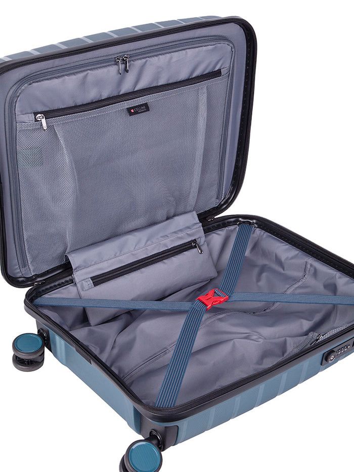 Cellini Microlite Blue 4 Wheel Trolley Carry On 866506.