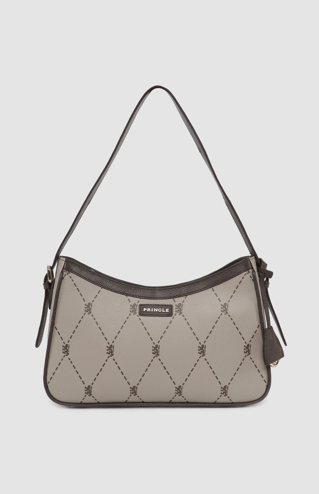 Pringle Argyle AOP Small Shoulder Bag Stone PR112034.