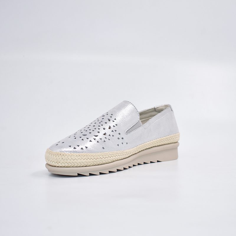 Hush Puppies Ladies Shoes Dory II Leather - Silver