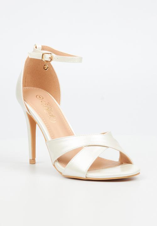 Miss Black Ladies Heel Jazz 33 White Pearl