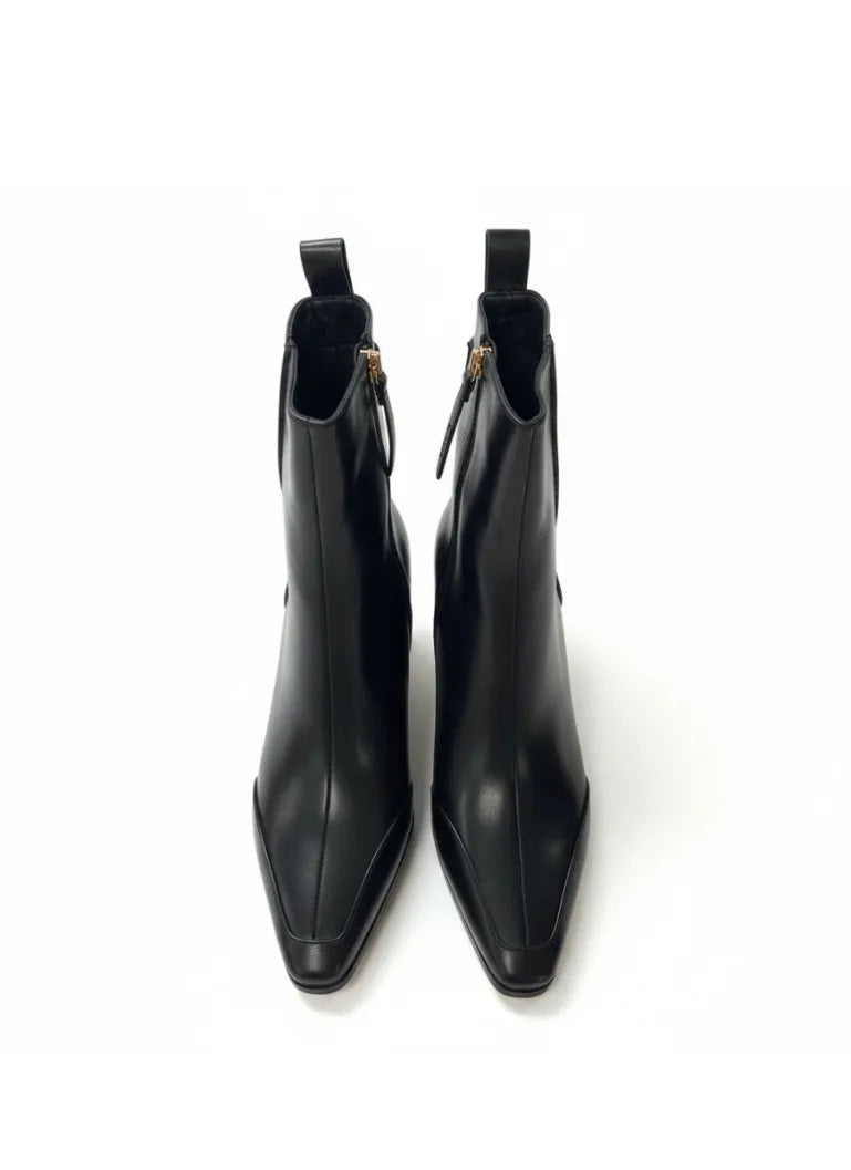 Polo Womens Block Ankle Boots -Black.