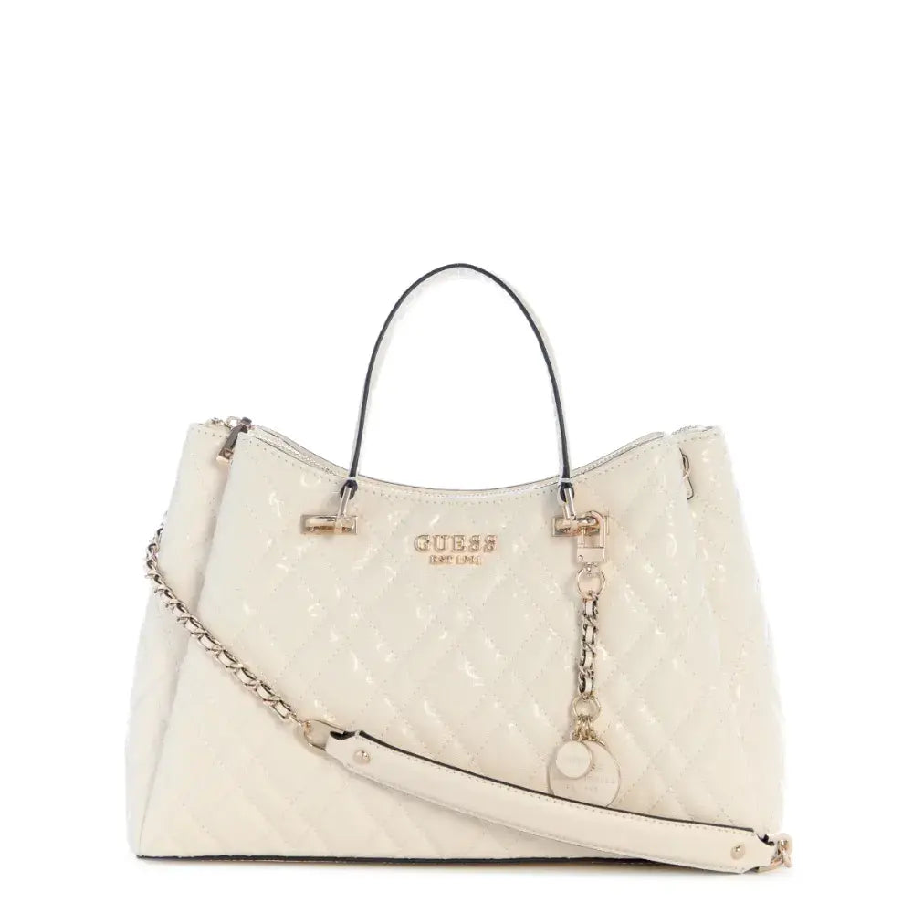 Guess Isemay Girlfriend Satchel Handbag Off-white GG962806.
