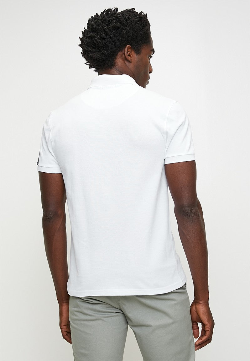 Polo Mens Active Sleeve Pony Short Sleeves Golfer - White