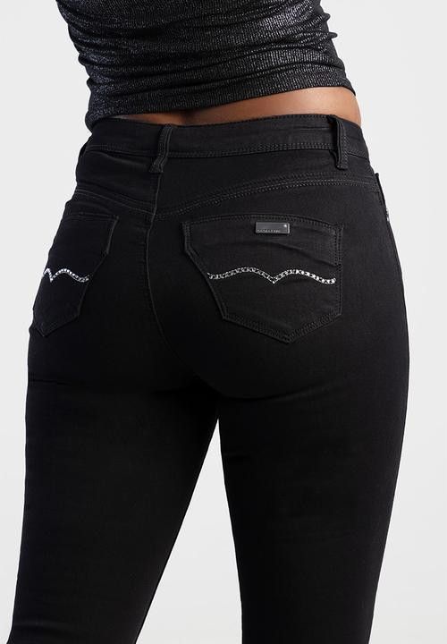 Sissy Boy Avery Mid Waist Basic Skinny Jeans Black P31800.