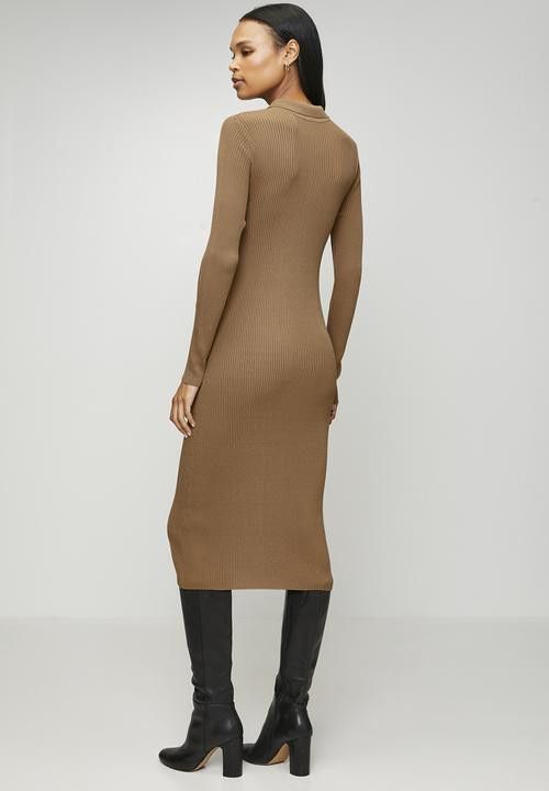 Polo Women's Laya Knit Dress- Camel.
