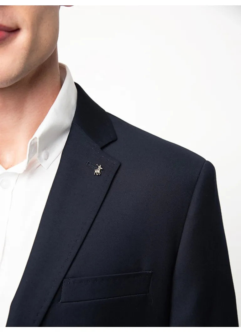 Polo Mens Custom Fit Suit - Navy.