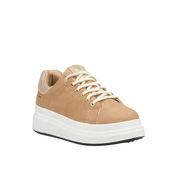 Butterfly Ladies Sneakers Senhora 23  In Taupe.