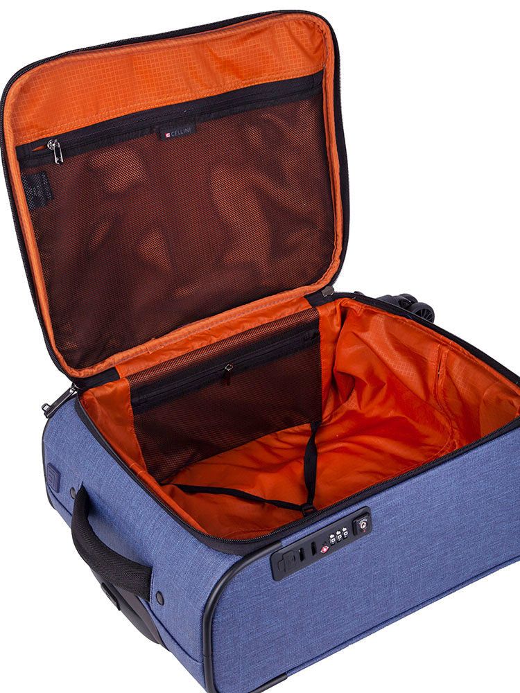 Cellini Origin 4 Wheel Trolley Suitcase 55cm Blue - MHC World