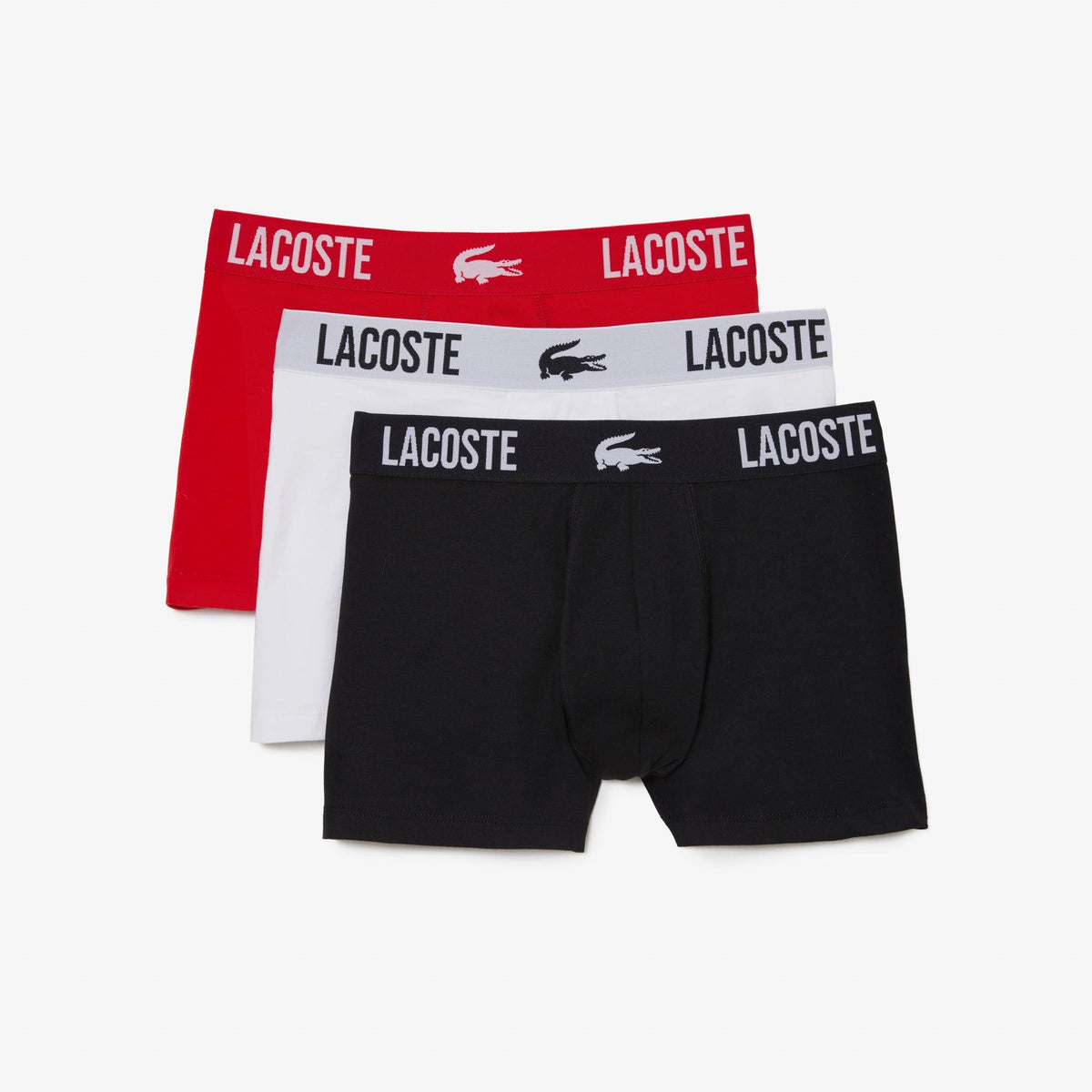 Men's Lacoste Branded Jersey Trunk Three-Pack.
